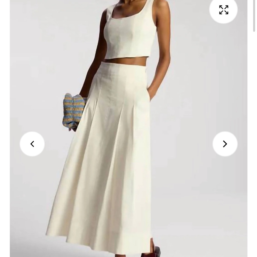 A.L.C. Eve stretched linen skirt